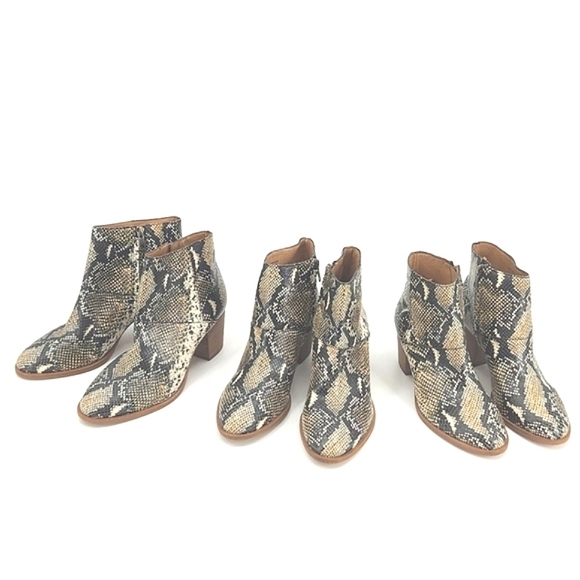 New Madewell Rosie Ankle Boots Booties in Snakeskin Embossed Leather 7, 8, 8.5 - Picture 11 of 12